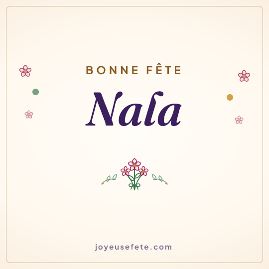 Image carrée « Bonne fête Nala » pour WhatsApp