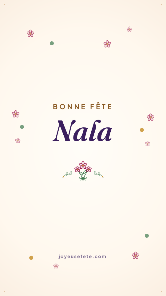 Image « Bonne fête Nala » au format story