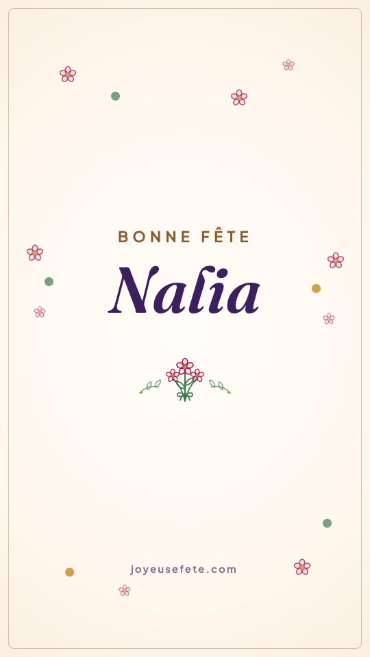 Image « Bonne fête Nalia » au format story
