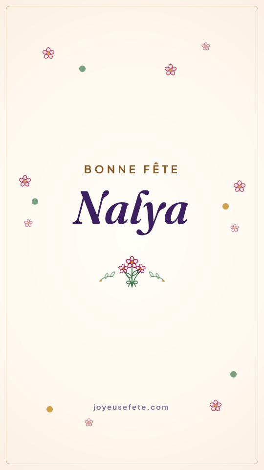 Image « Bonne fête Nalya » au format story