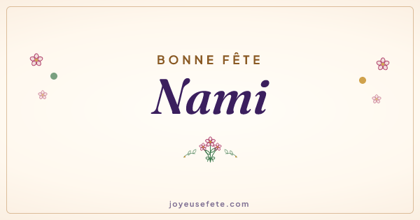 Image « Bonne fête Nami » au format large
