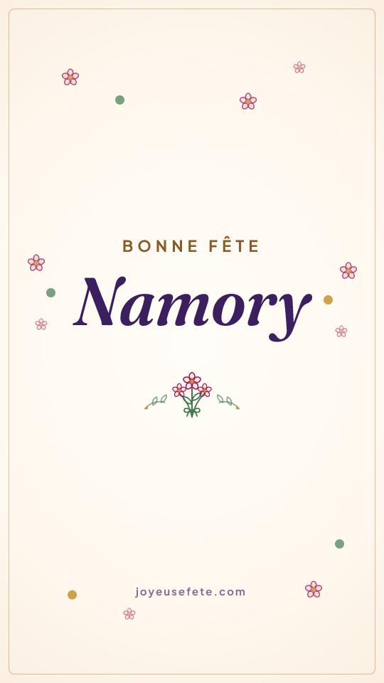 Image « Bonne fête Namory » au format story