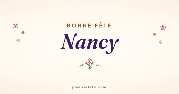 Image « Bonne fête Nancy » au format large