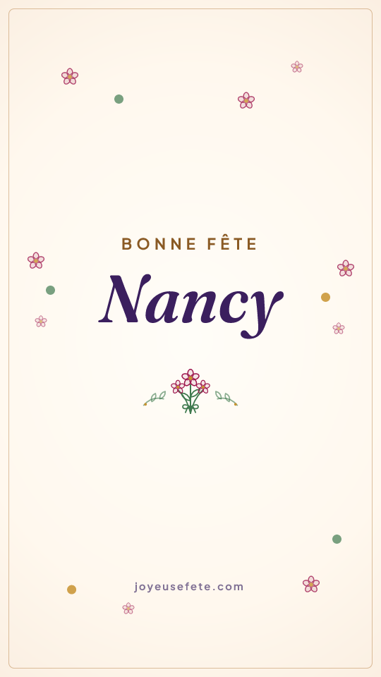 Image « Bonne fête Nancy » au format story