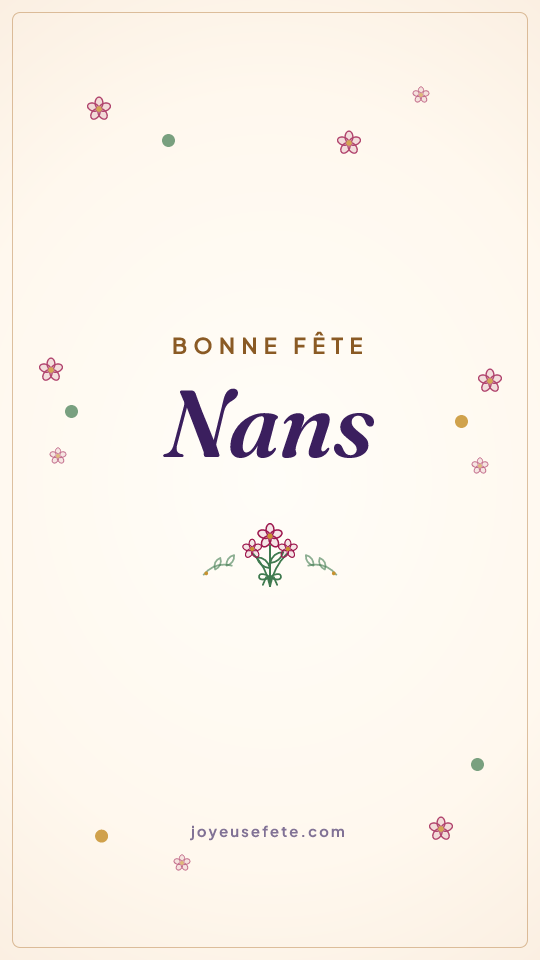 Image « Bonne fête Nans » au format story