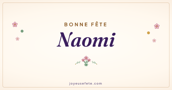 Image « Bonne fête Naomi » au format large