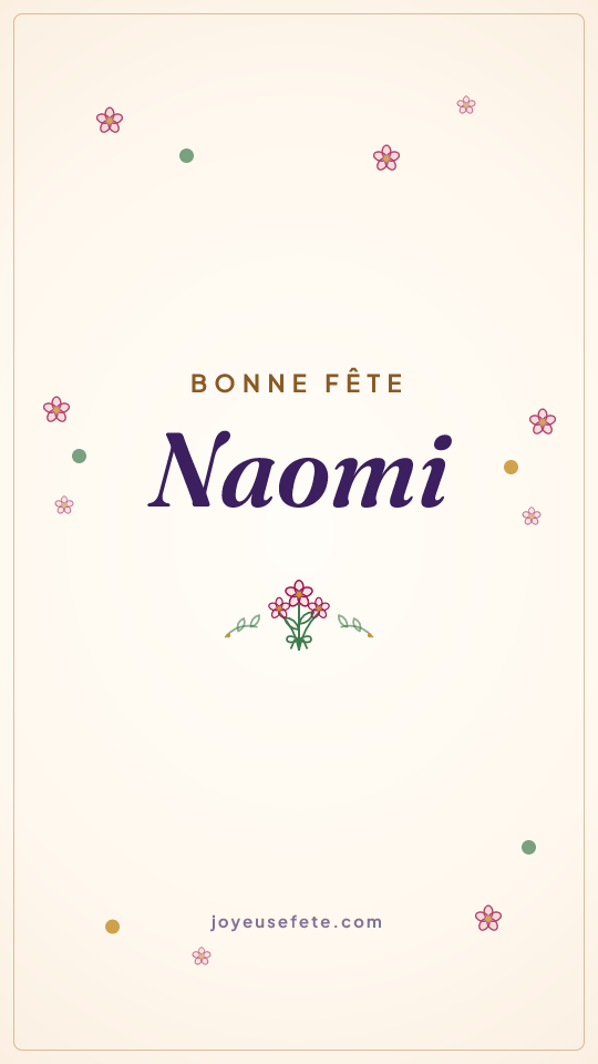 Image « Bonne fête Naomi » au format story