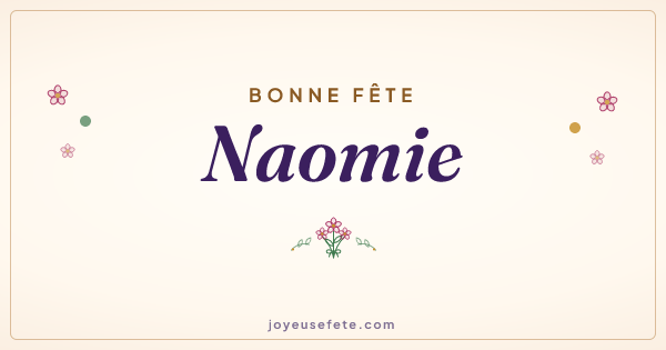Image « Bonne fête Naomie » au format large