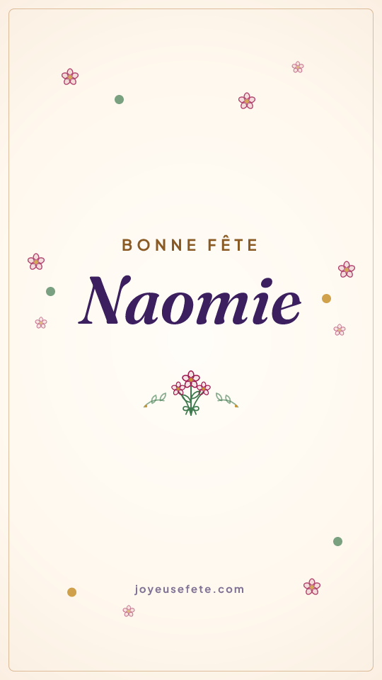 Image « Bonne fête Naomie » au format story