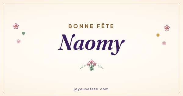 Image « Bonne fête Naomy » au format large