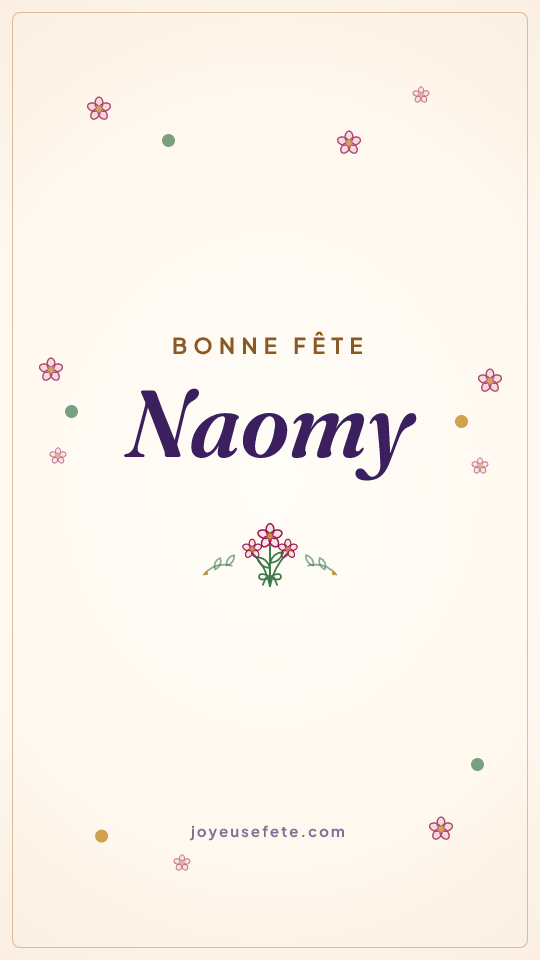 Image « Bonne fête Naomy » au format story