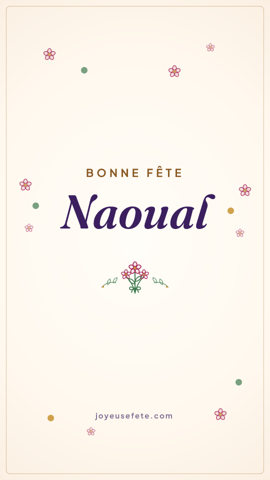 Image « Bonne fête Naoual » au format story
