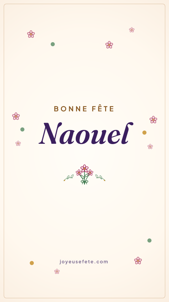 Image « Bonne fête Naouel » au format story