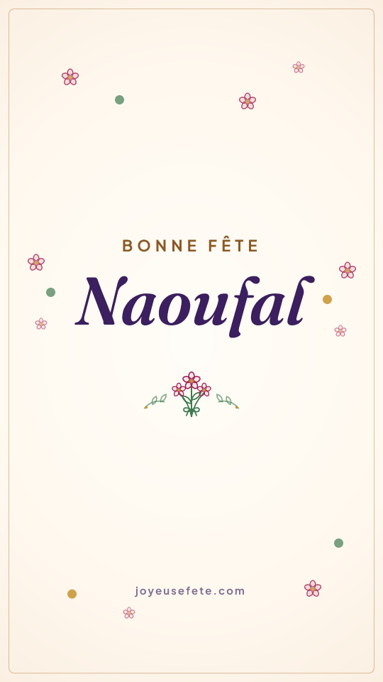 Image « Bonne fête Naoufal » au format story
