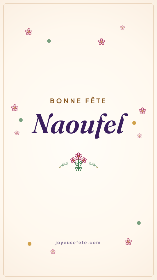 Image « Bonne fête Naoufel » au format story