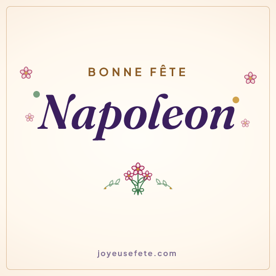 Image carrée « Bonne fête Napoleon » pour WhatsApp