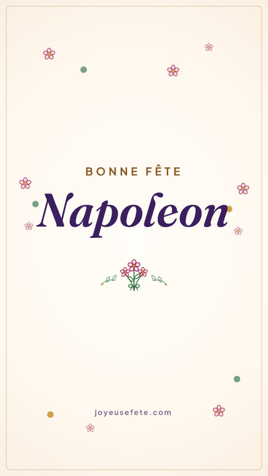 Image « Bonne fête Napoleon » au format story