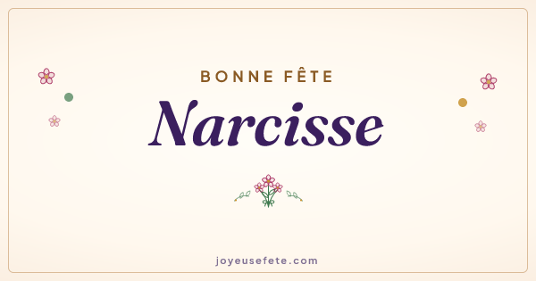 Image « Bonne fête Narcisse » au format large