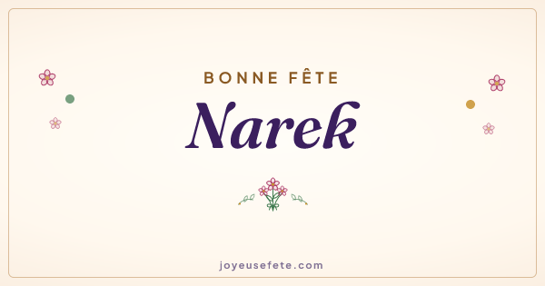 Image « Bonne fête Narek » au format large