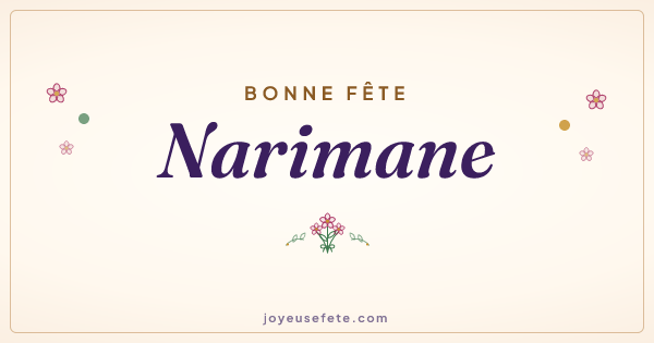 Image « Bonne fête Narimane » au format large