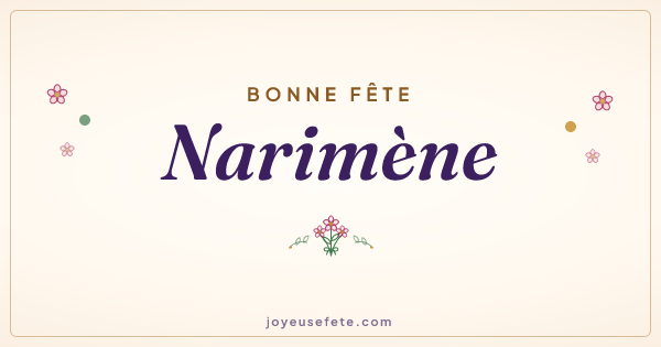 Image « Bonne fête Narimène » au format large