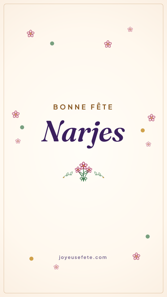 Image « Bonne fête Narjes » au format story