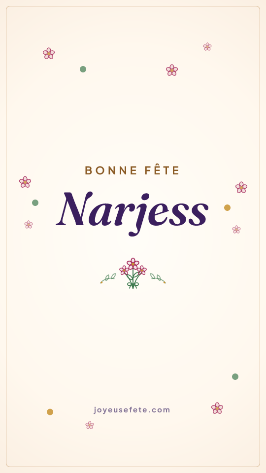 Image « Bonne fête Narjess » au format story