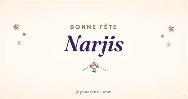 Image « Bonne fête Narjis » au format large
