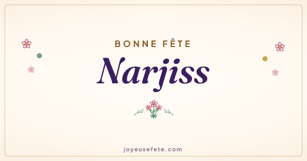 Image « Bonne fête Narjiss » au format large