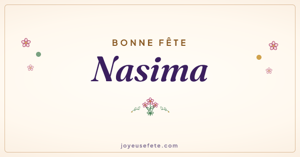 Image « Bonne fête Nasima » au format large