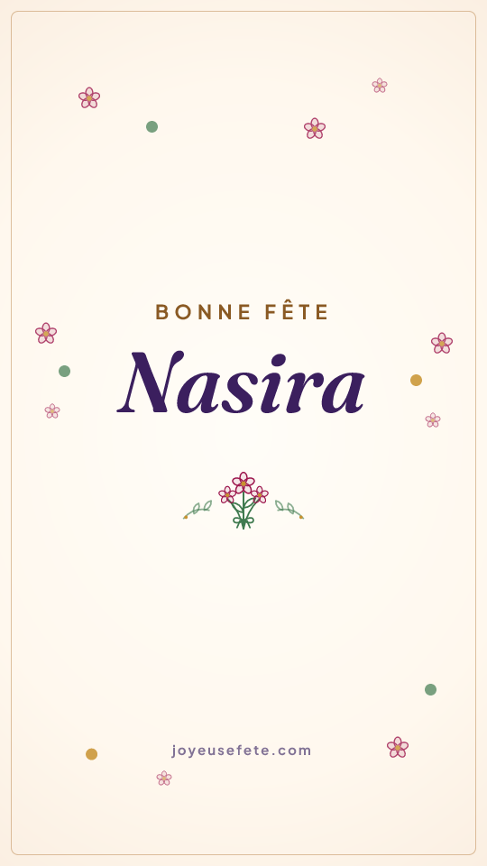 Image « Bonne fête Nasira » au format story