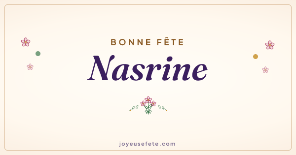 Image « Bonne fête Nasrine » au format large