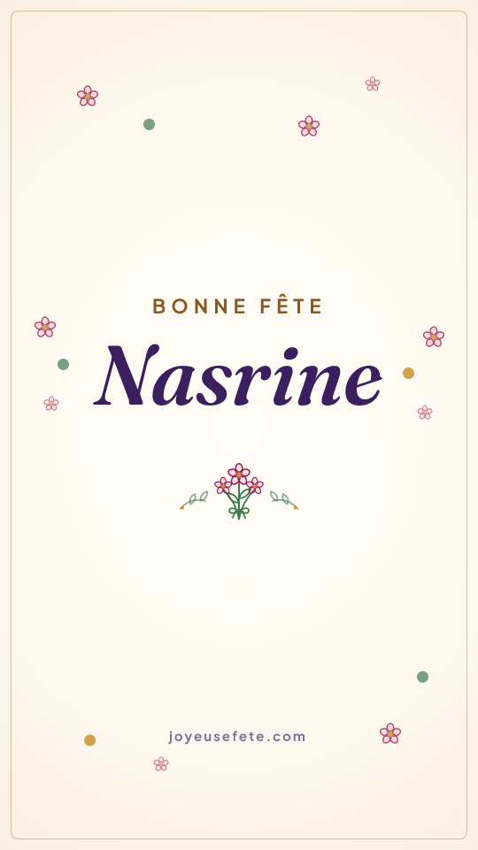 Image « Bonne fête Nasrine » au format story