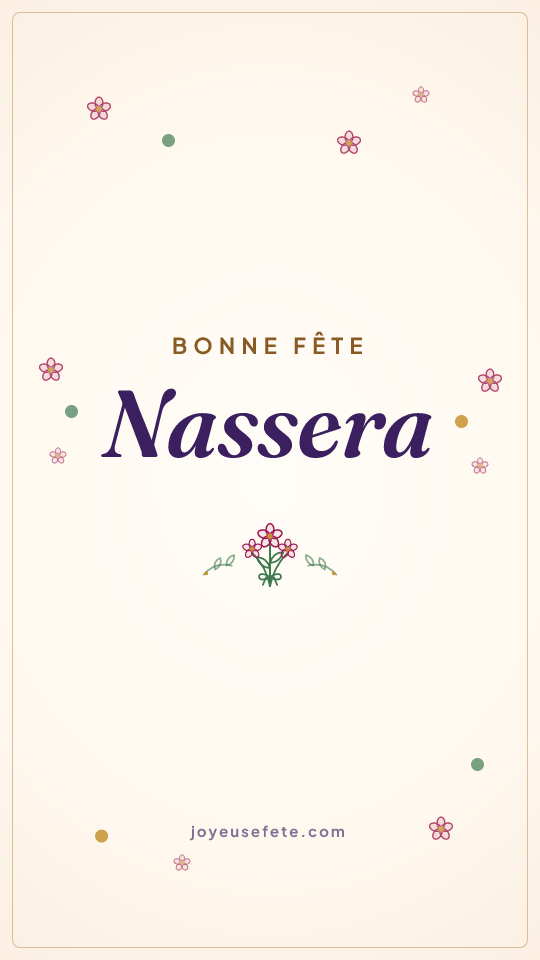 Image « Bonne fête Nassera » au format story