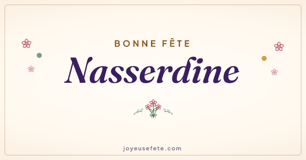 Image « Bonne fête Nasserdine » au format large