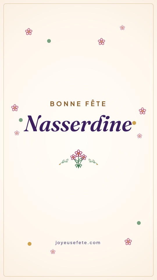 Image « Bonne fête Nasserdine » au format story