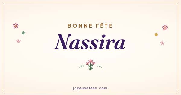Image « Bonne fête Nassira » au format large