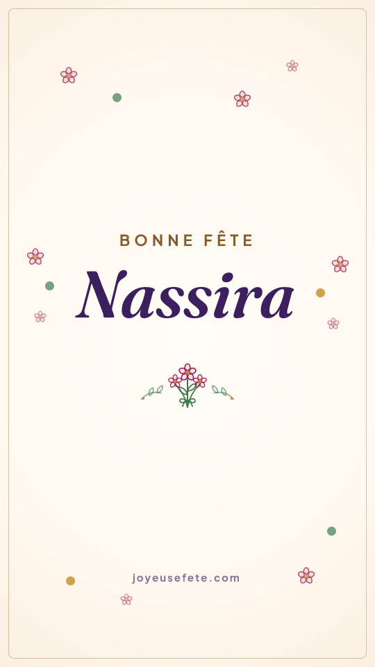 Image « Bonne fête Nassira » au format story