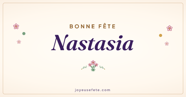 Image « Bonne fête Nastasia » au format large