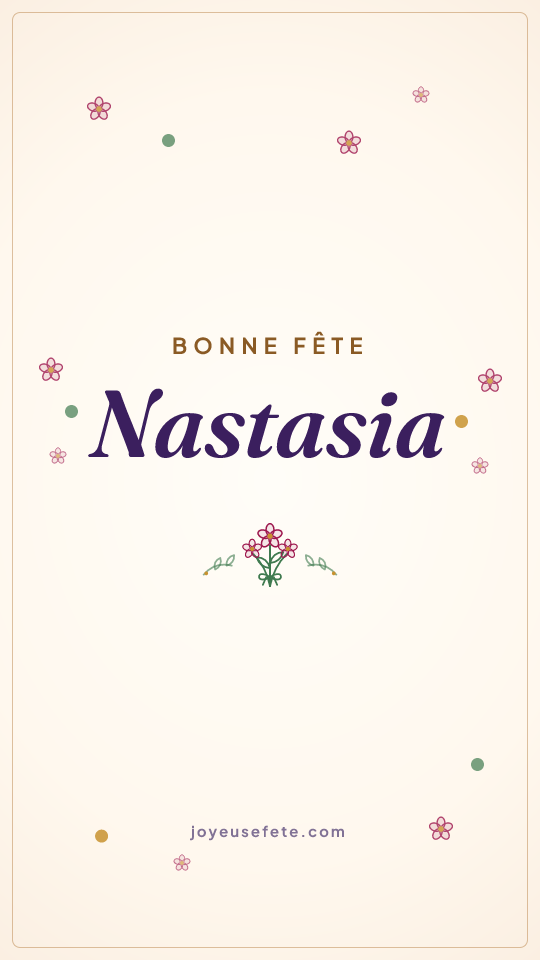 Image « Bonne fête Nastasia » au format story