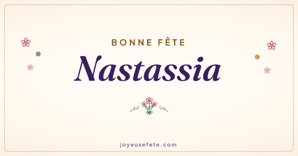 Image « Bonne fête Nastassia » au format large