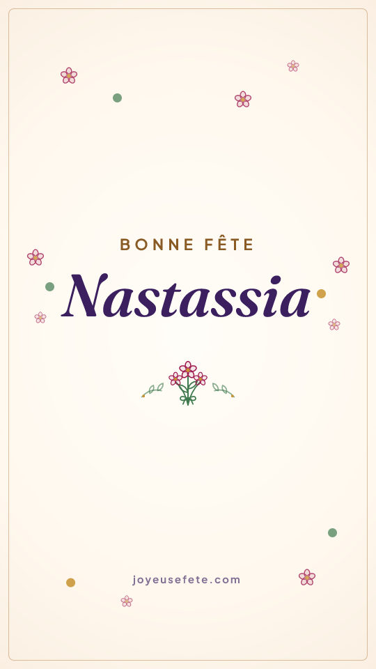 Image « Bonne fête Nastassia » au format story