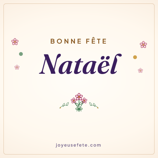 Image carrée « Bonne fête Nataël » pour WhatsApp