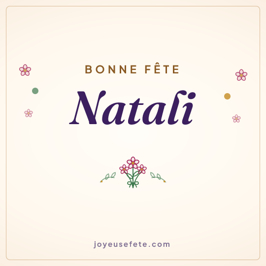Image carrée « Bonne fête Natali » pour WhatsApp