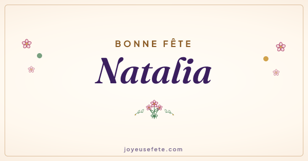 Image « Bonne fête Natalia » au format large