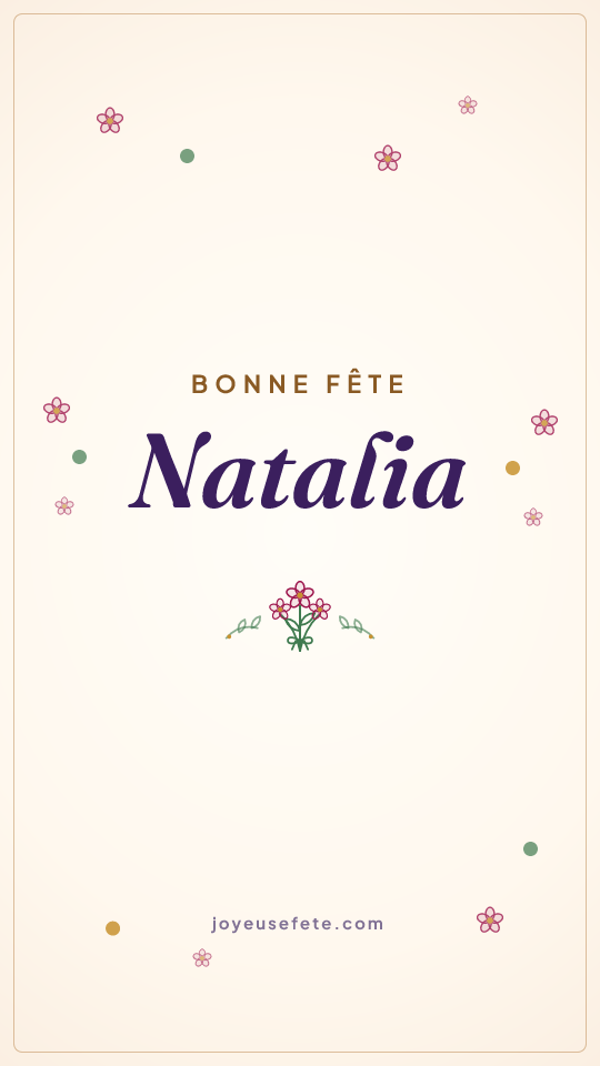 Image « Bonne fête Natalia » au format story