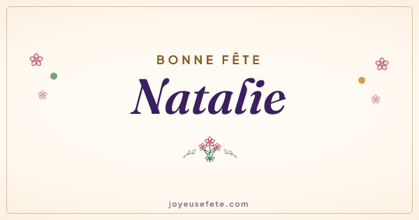 Image « Bonne fête Natalie » au format large