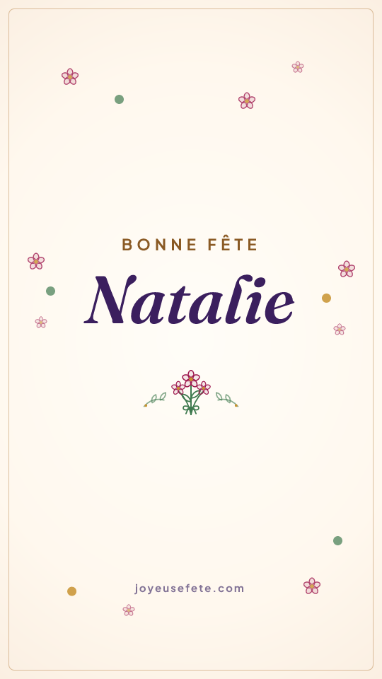 Image « Bonne fête Natalie » au format story