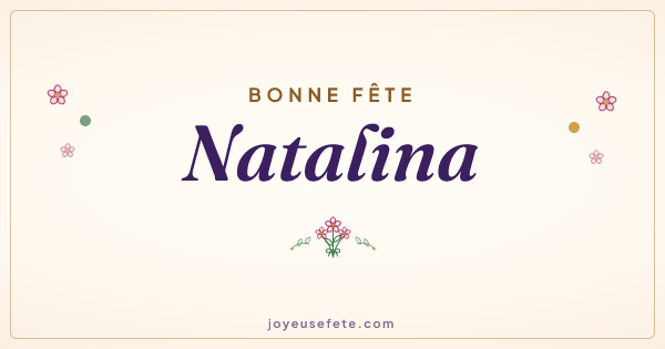 Image « Bonne fête Natalina » au format large