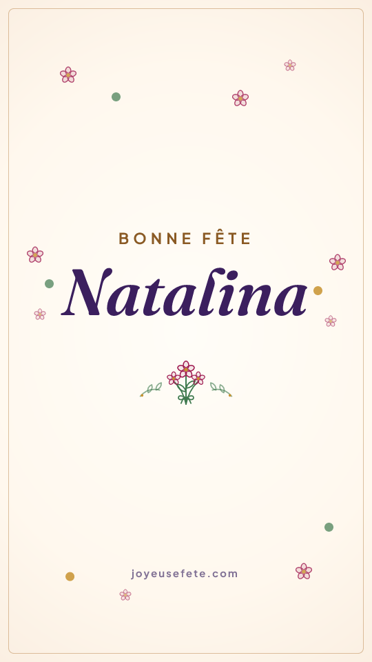 Image « Bonne fête Natalina » au format story